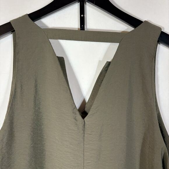 Banana Republic Women's Size L Sleeveless Relaxed Fit Shift Dress Olive Green - Picture 10 of 14